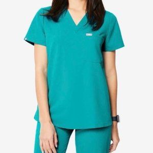 Figs Catarina Scrub Top- Teal